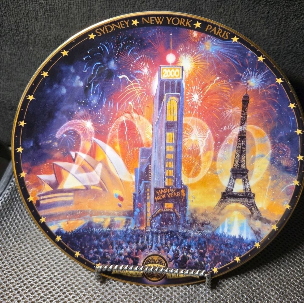 Bradford Exchange Tribute 2000 Millennium Around The World Plate